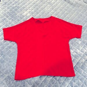 Red shirtsleeve blouse from Amazon - size M
